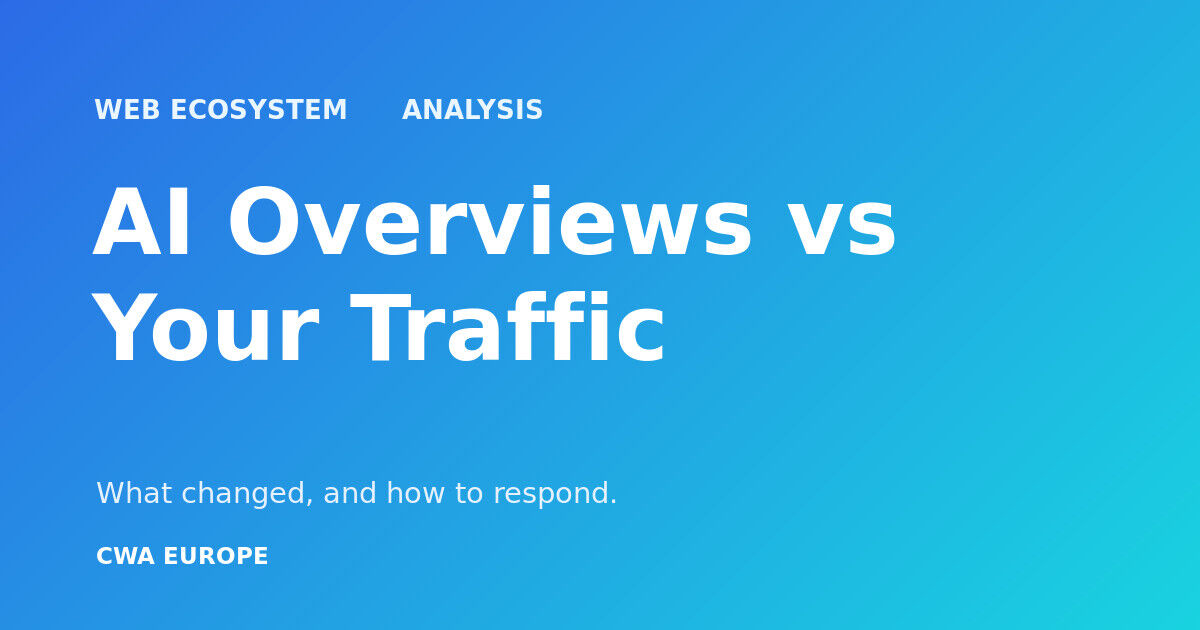 AI Overviews vs Your Traffic — CWA Europe