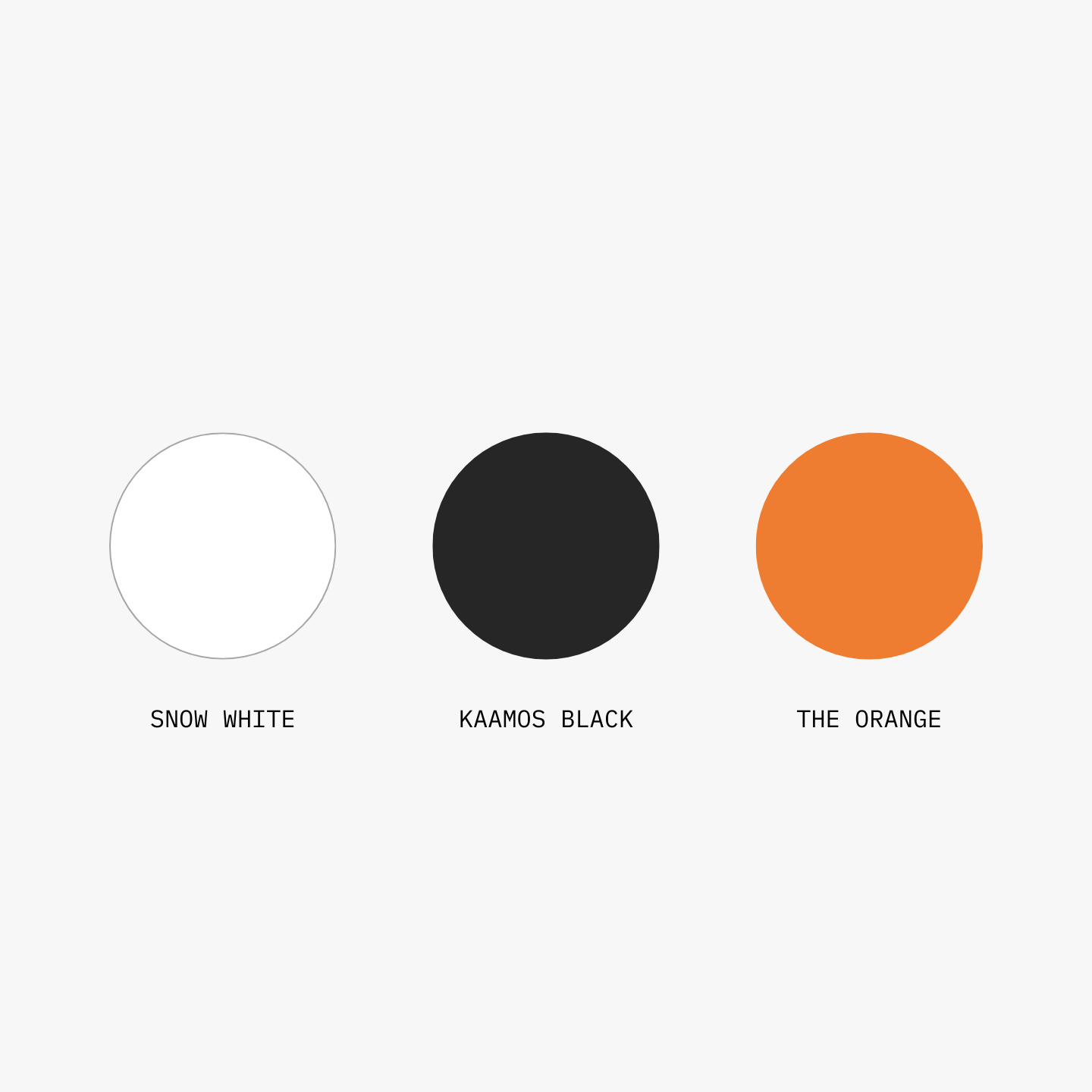 Jolla Phone colour options: Snow White, Kaamos Black and The Orange